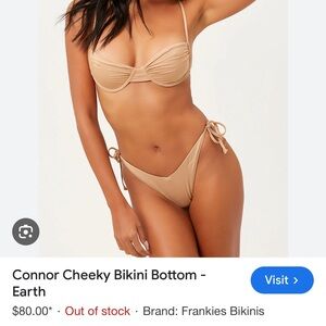 NWT Frankie’s bikinis, Connor bottom, women’s size Large, in color Earth